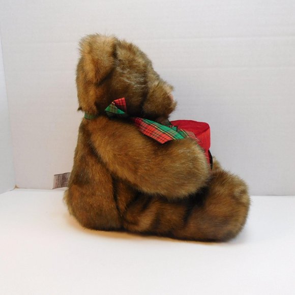 GUND Christmas Bear Holding Red Wrapped Present Stuffed Animal - Picture 2 of 6